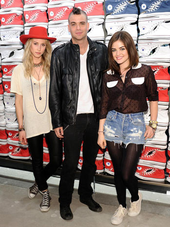 'Glee's' Mark Salling, 'Pretty Little Liars'' Lucy Hale Celebrate West Coast Converse Store Opening